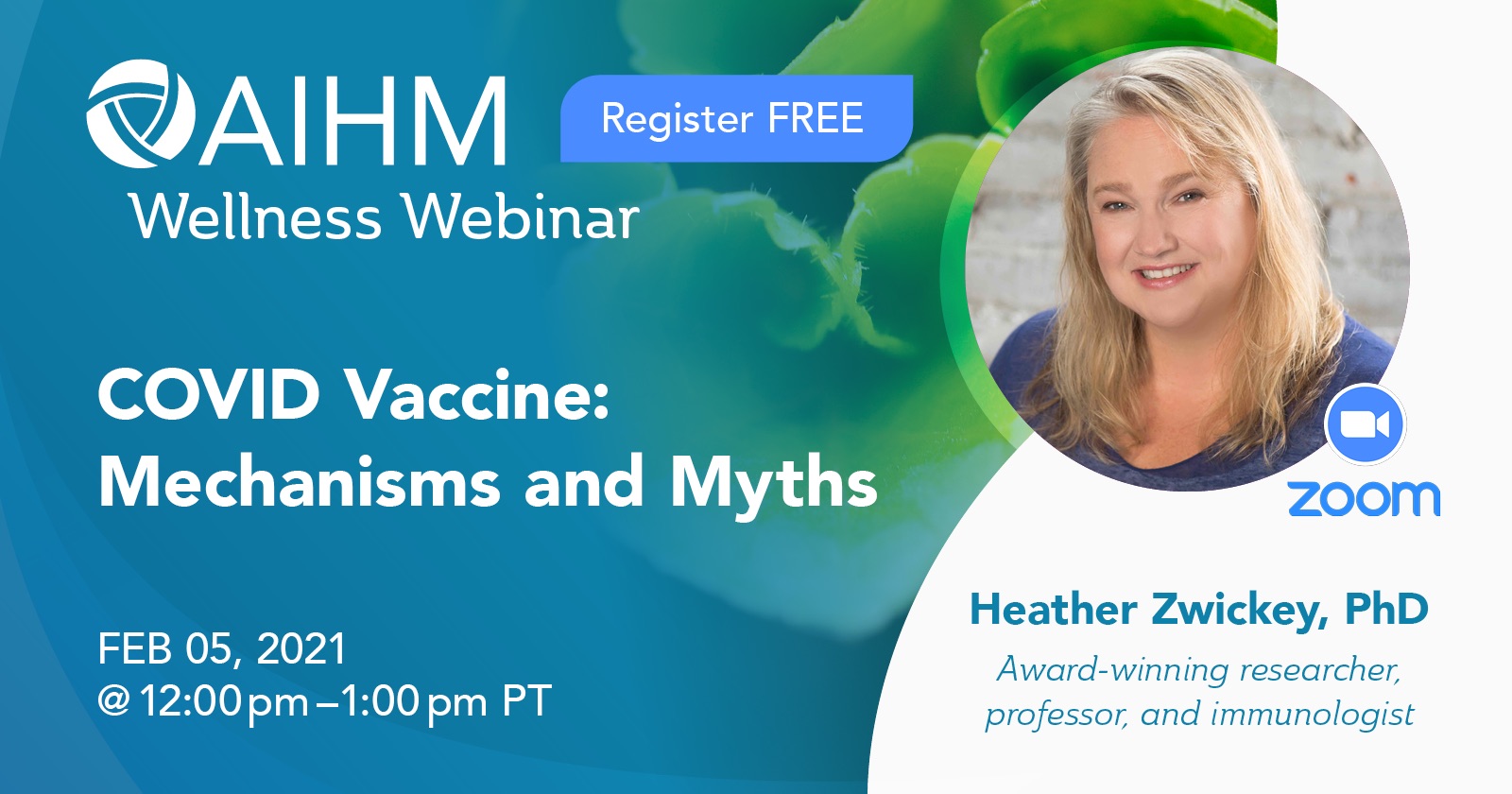 AIHM Wellness Webinar Banner Image