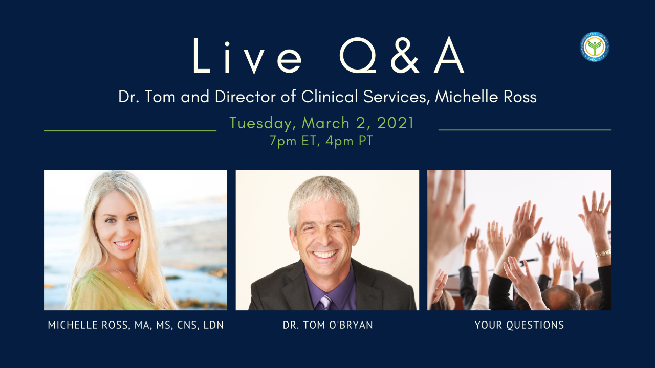 Live Q&A with Dr. Tom and Michelle Ross Banner Image