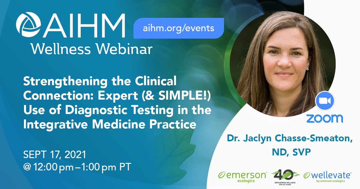Academy of Integrative Health and Medicine Webinar Banner