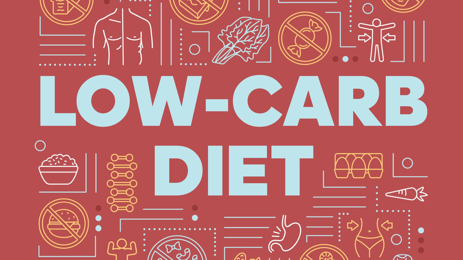Low carb diet word concepts banner