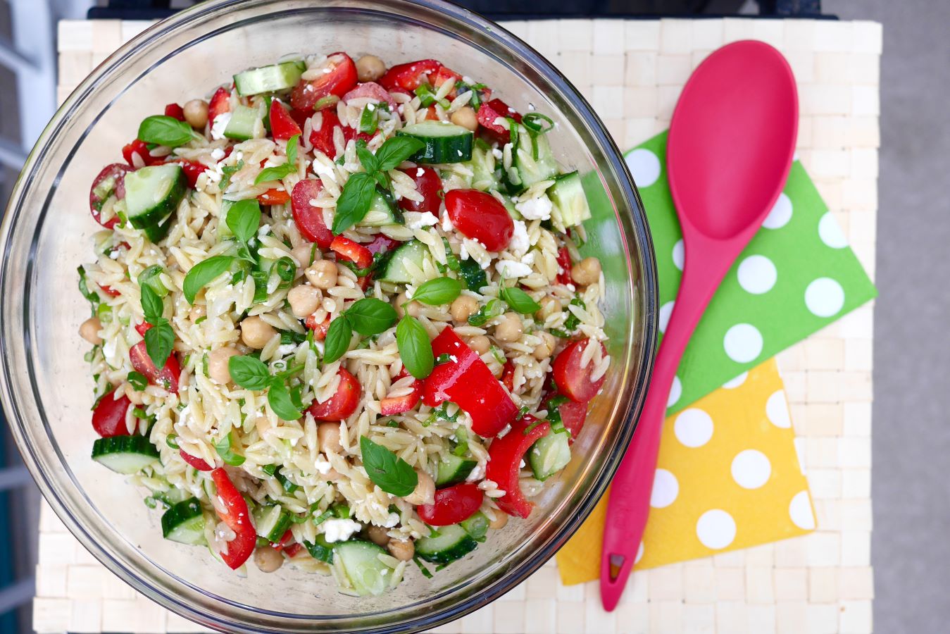 Greek Orzo and Chickpea Salad