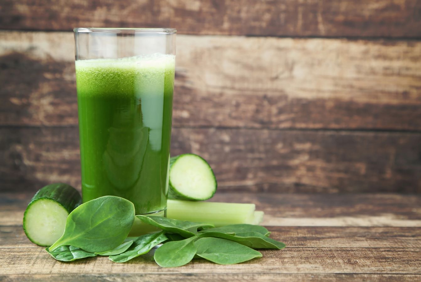 Glass of green juice