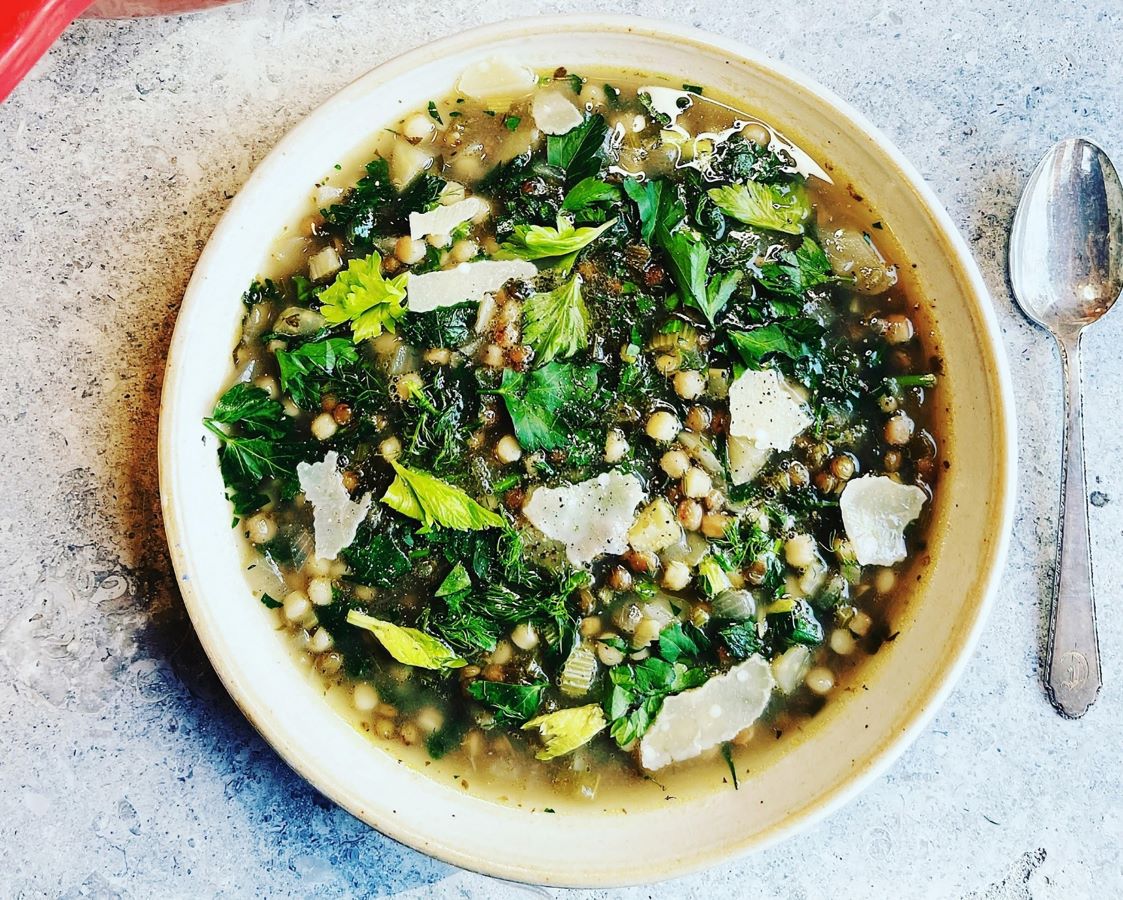 Sardinian Lentil Soup With Herbs 