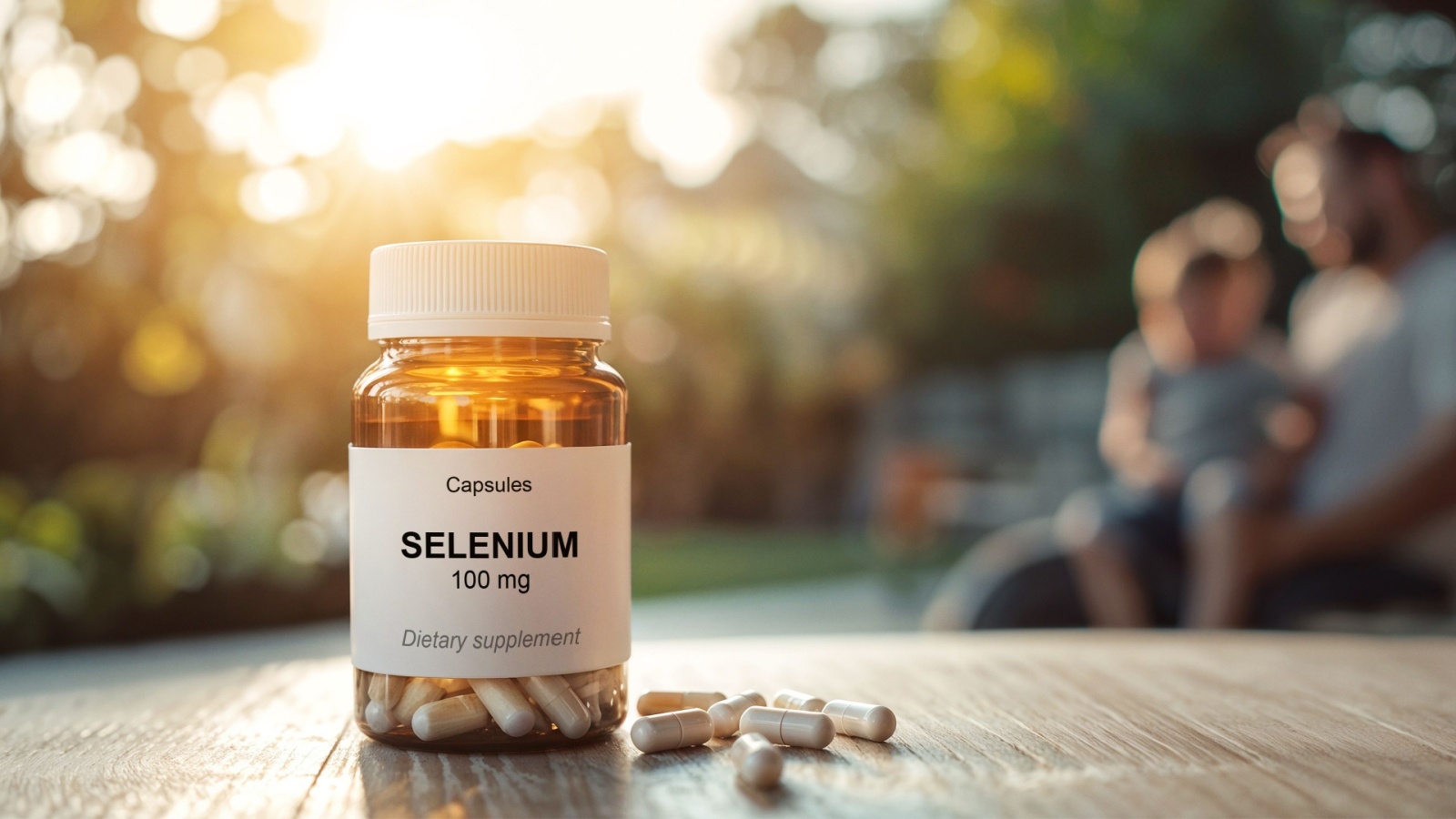 supplement bottle of selenium, a trace mineral