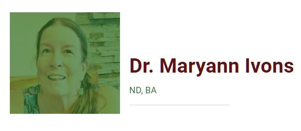 Dr. Maryann Ivons: photo of the instructor and her name