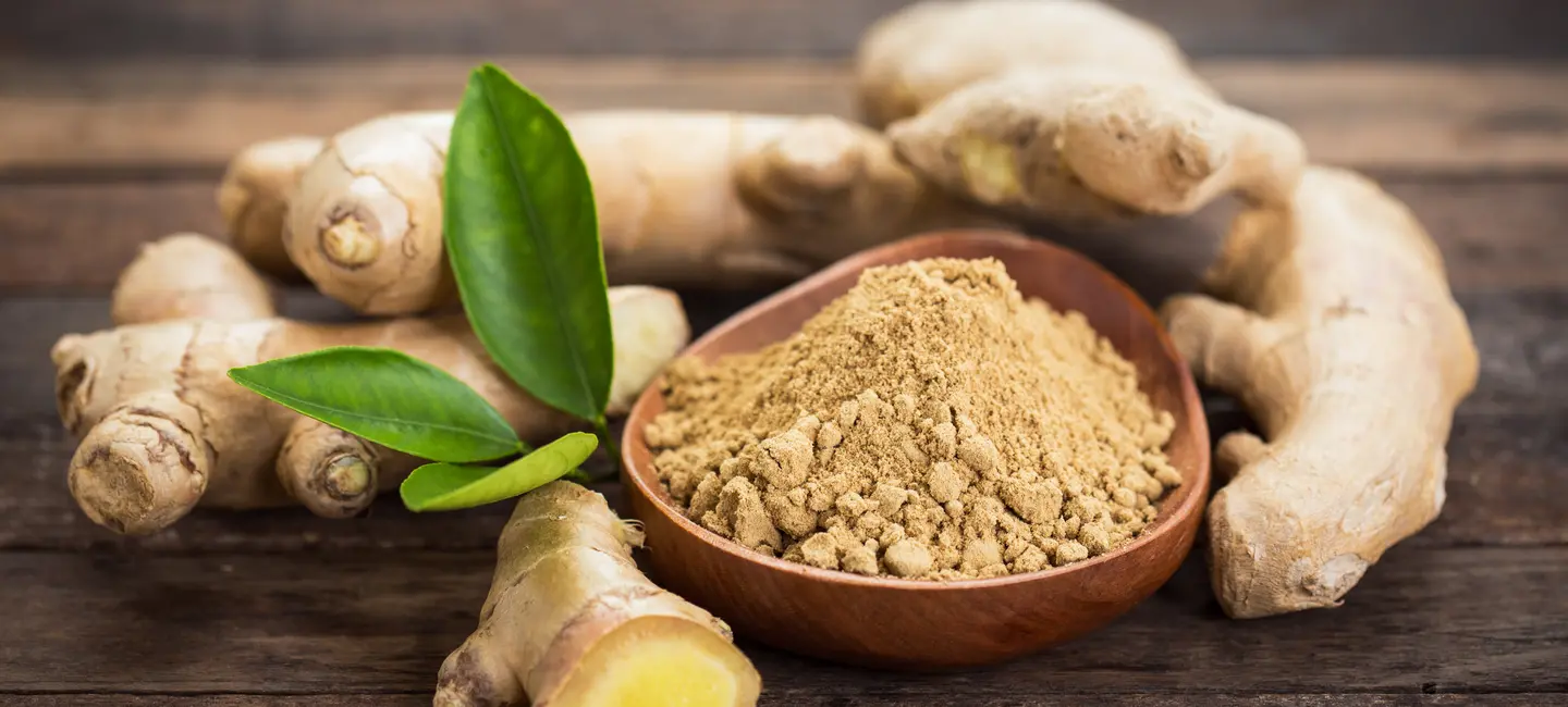 ginger plant and powder