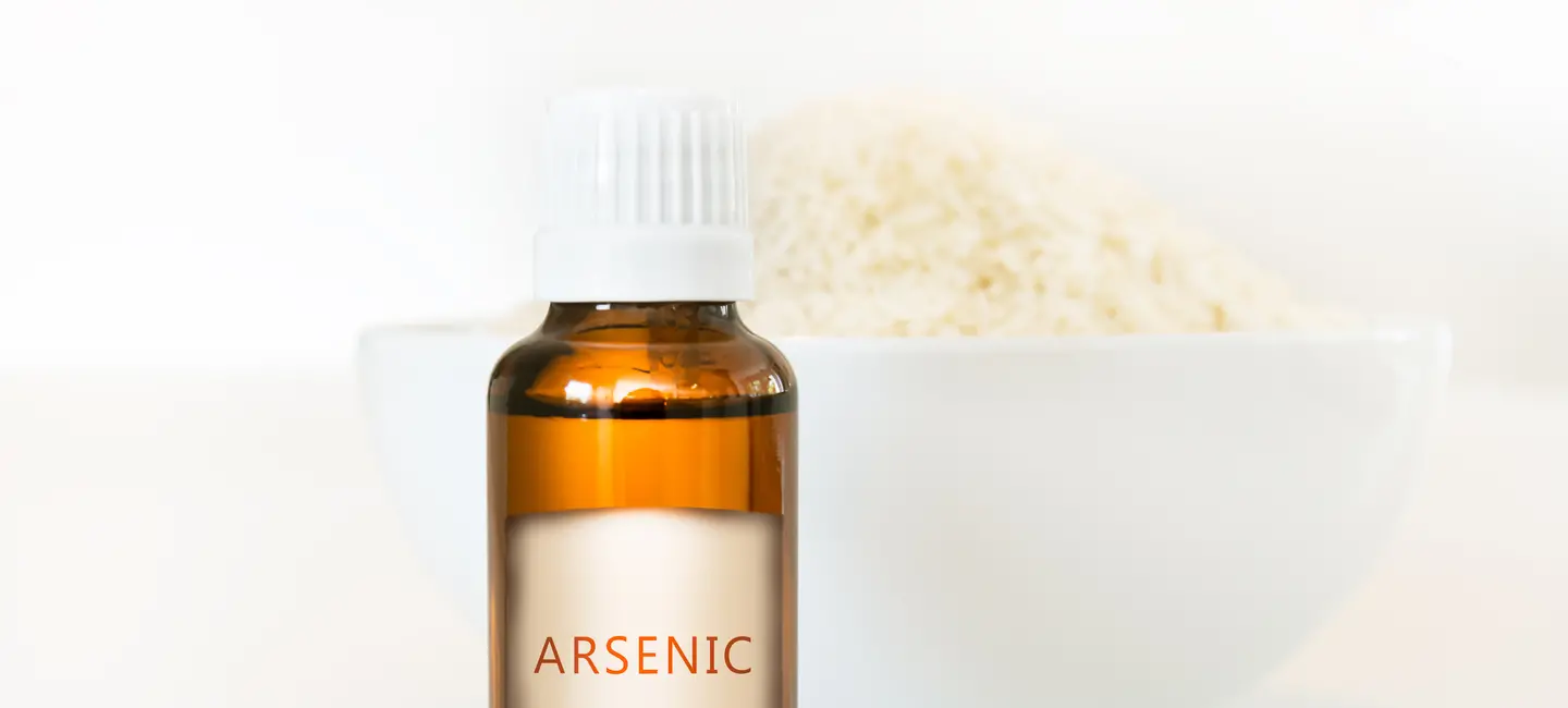 Arsenic powder and bottle