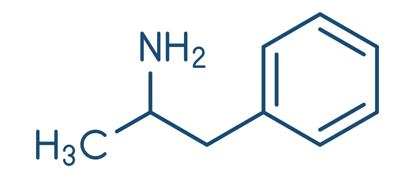 Beta-Methylphenethylamine molecule