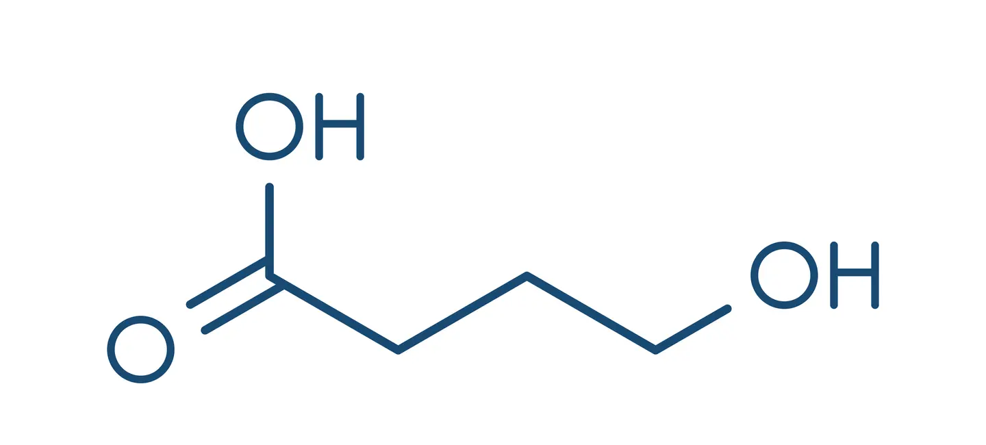 Gamma-Hydroxybutyrate molecule