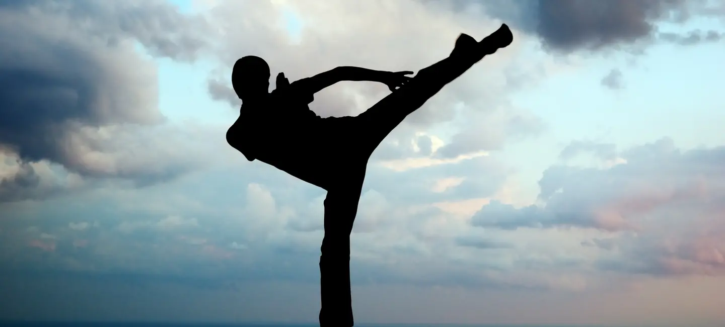 man demonstrating Kung Fu