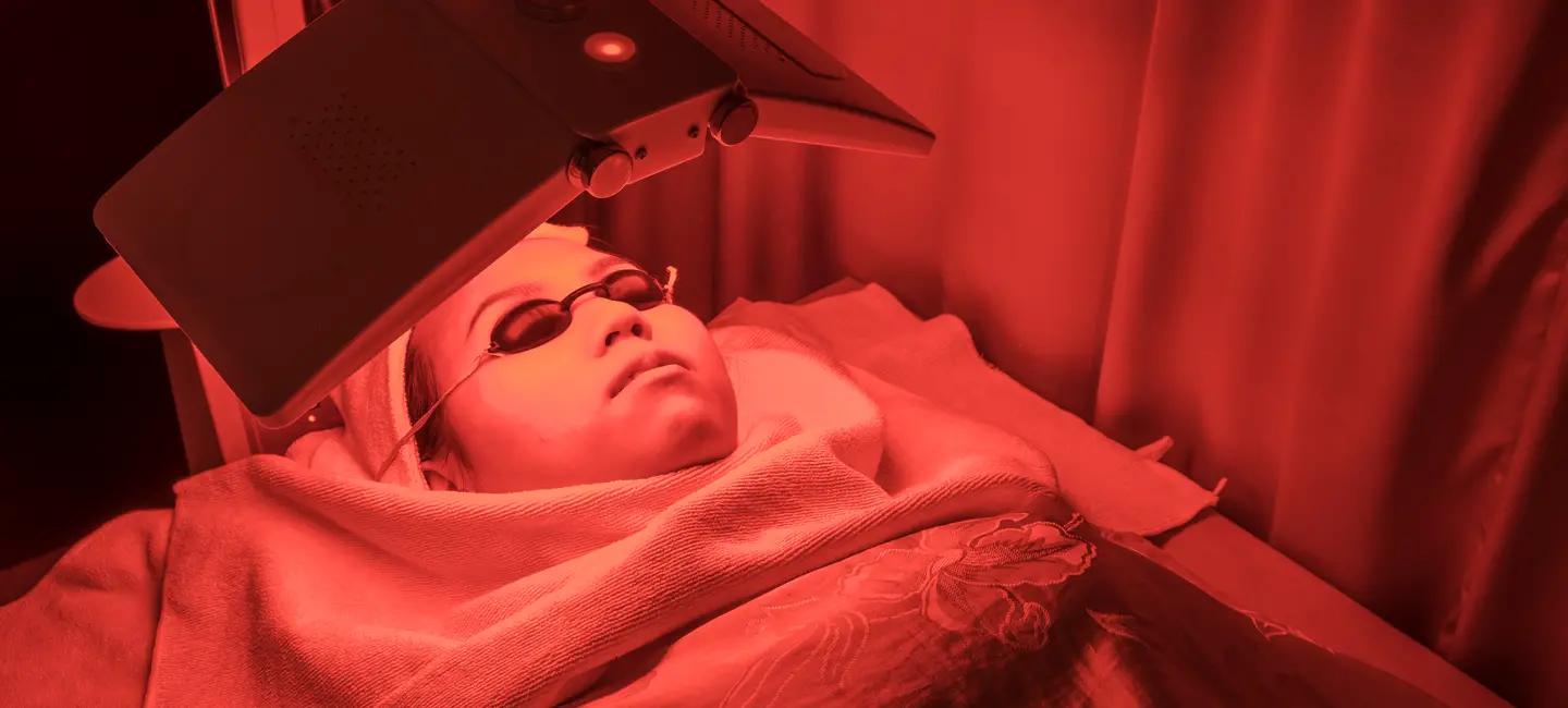 woman receiving Light Therapy