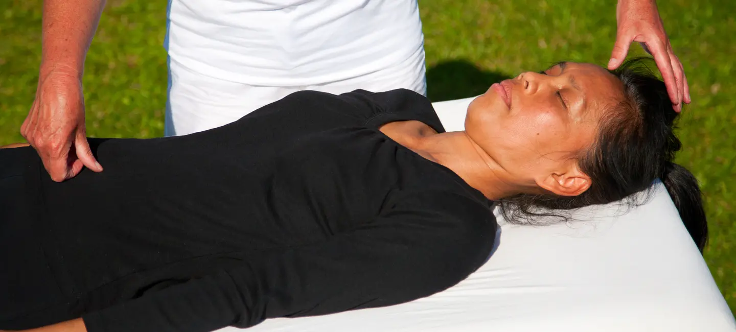 woman receiving Polarity Therapy