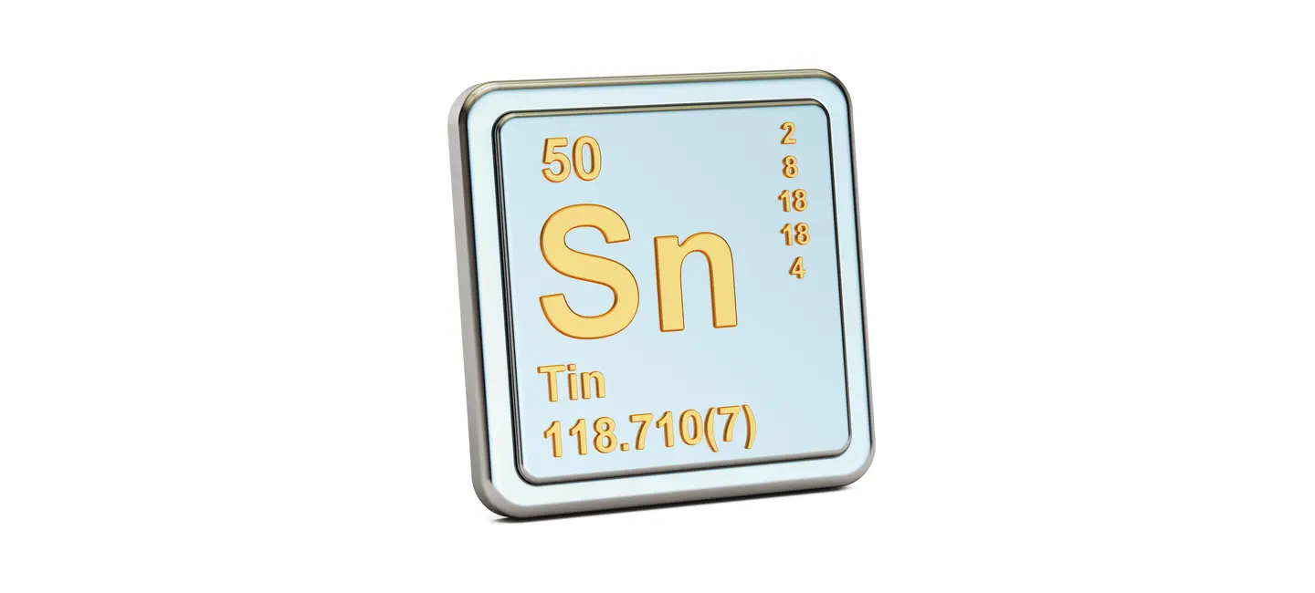 tin chemical element sign