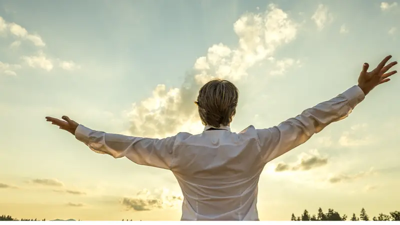 person with arms wide open person with arms wide open