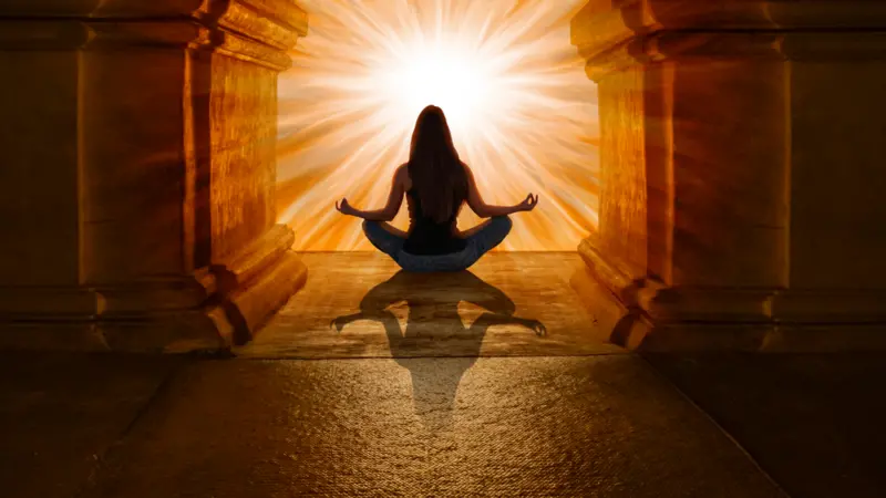 Woman doing yoga and meditation Woman doing yoga and meditation