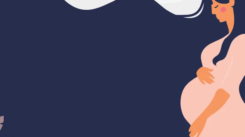 Modern banner about pregnancy and motherhood Modern banner about pregnancy and motherhood
