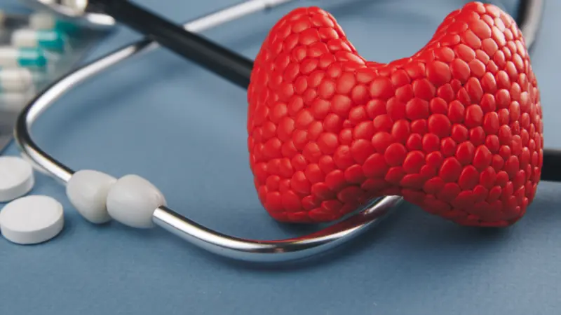 Thyroid and stethoscope with medicines Thyroid and stethoscope with medicines