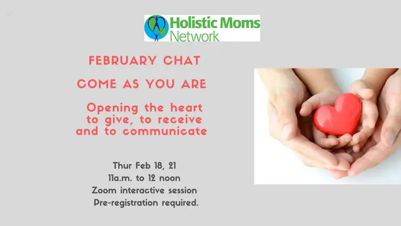 logo, title, date, time, zoom interactive session, pre-registration required, image of adult hands with child hands inside, holding a heart