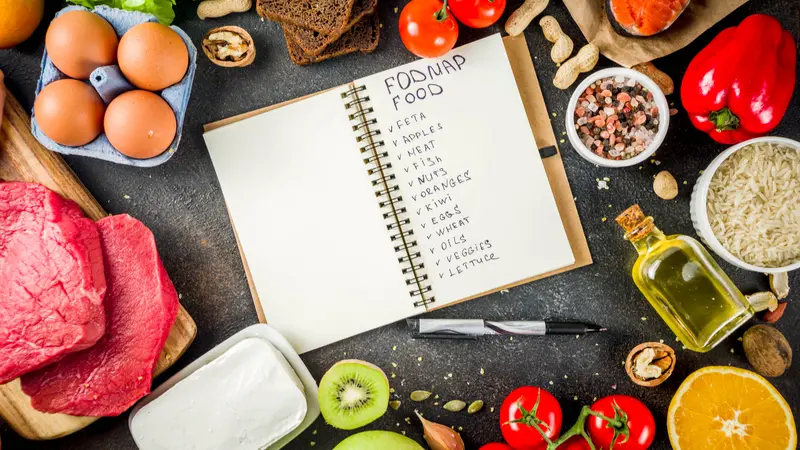 Various low fodmap ingredients selection - meat, vegetables, berry, fruit, grains Various low fodmap ingredients selection - meat, vegetables, berry, fruit, grains
