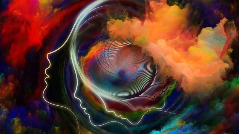 Interplay of human profile and fractal forms on the subject of inner reality, mental health, imagination, thinking and dreaming Interplay of human profile and fractal forms on the subject of inner reality, mental health, imagination, thinking and dreaming