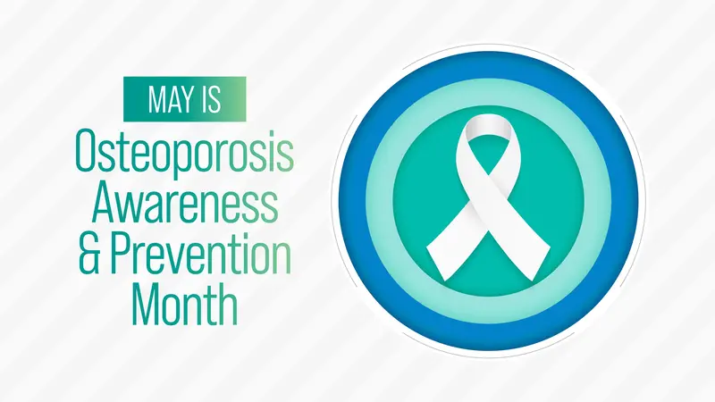 National Osteoporosis awareness and prevention month observed each year in May. it causes bones to become weak and brittle that a fall or coughing can cause a fracture. Vector illustration. National Osteoporosis awareness and prevention month observed each year in May. it causes bones to become weak and brittle that a fall or coughing can cause a fracture. Vector illustration.