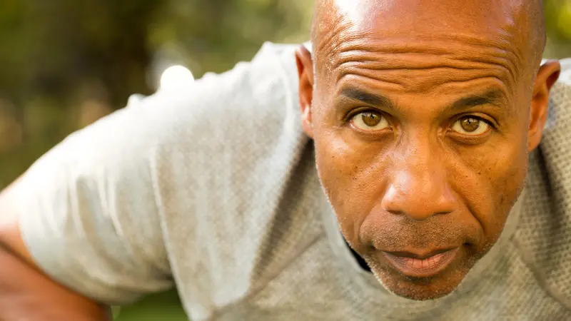 Portrait of a mature fit African American man.