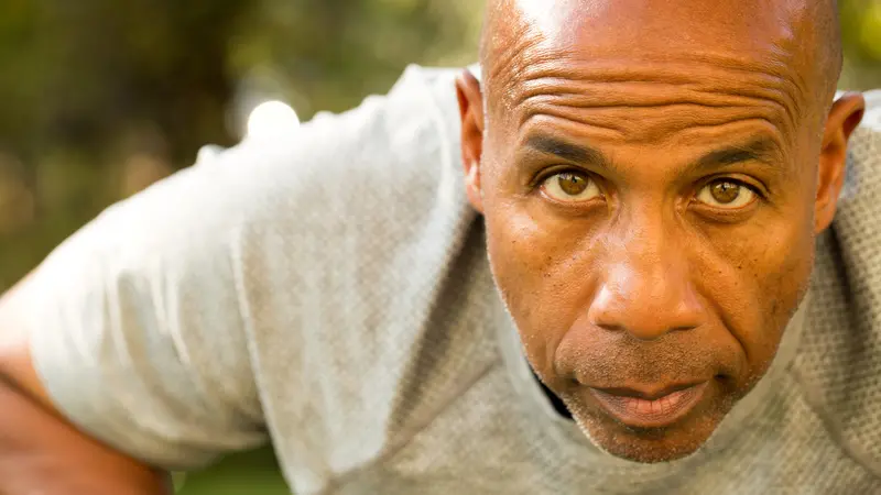 Portrait of a mature fit African American man. Portrait of a mature fit African American man.