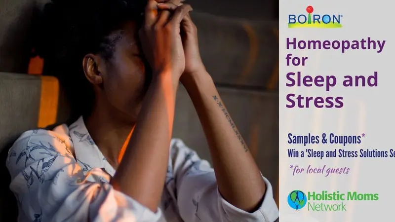 Homeopathy for Sleep and Stress, image of woman covering her face