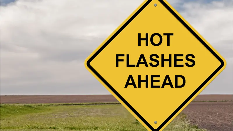 Caution Sign - Hot Flashes Ahead Caution Sign - Hot Flashes Ahead
