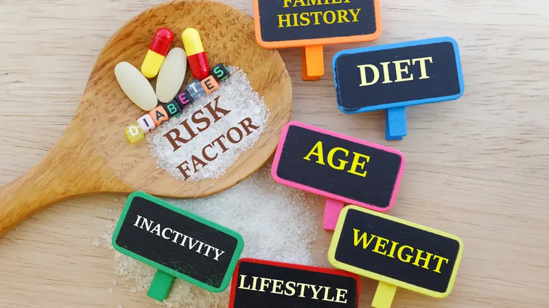 Diabetes risk factors concept. Diabetes risk factors concept.