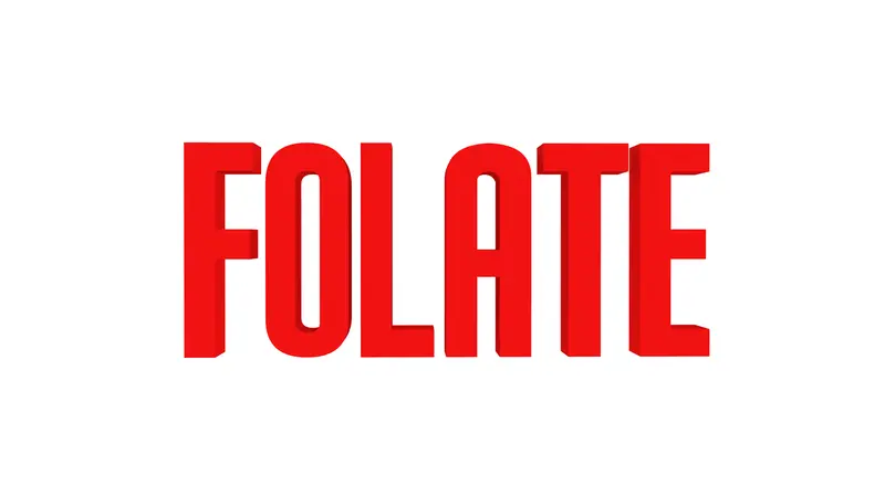 Folate isolated on white background