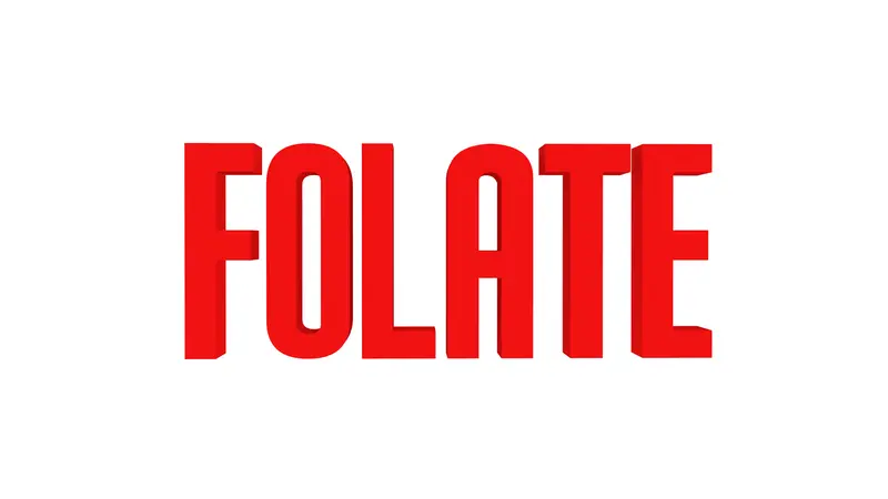 Folate isolated on white background Folate isolated on white background