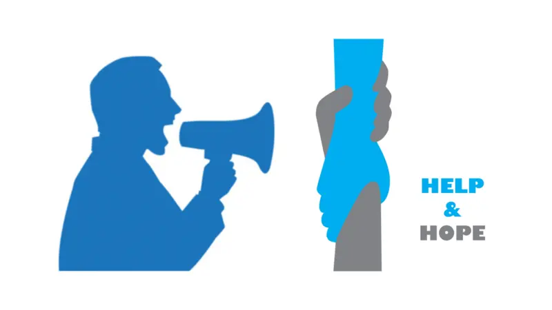 Hope and healing call to action banner Hope and healing call to action banner