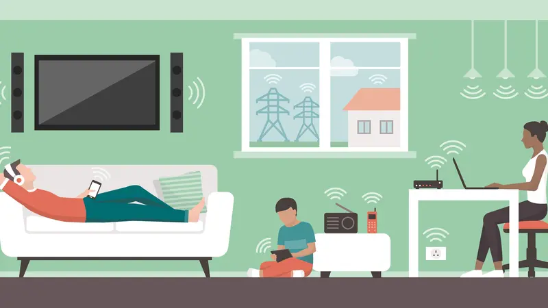 People living in their house and EMFs emitted by appliances and wireless devices People living in their house and EMFs emitted by appliances and wireless devices
