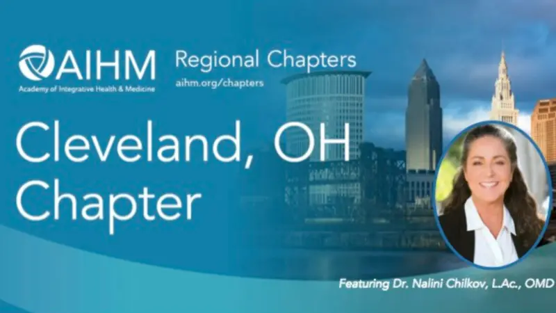 AIHM logo with Cleveland chapter name and photo of featured speaker AIHM logo with Cleveland chapter name and photo of featured speaker
