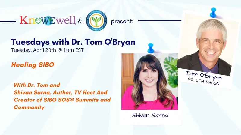 Tuesday's with Dr. Tom O'Bryan Webinar Banner Image