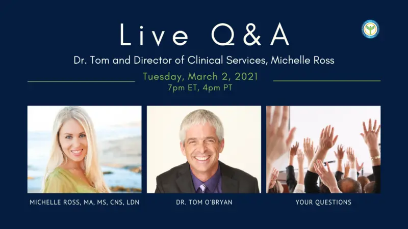 Live Q&A with Dr. Tom and Michelle Ross Banner Image Live Q&A with Dr. Tom and Michelle Ross Banner Image