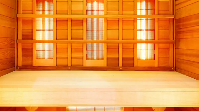 Infrared empty classic wooden sauna to improve health and beauty Infrared empty classic wooden sauna to improve health and beauty