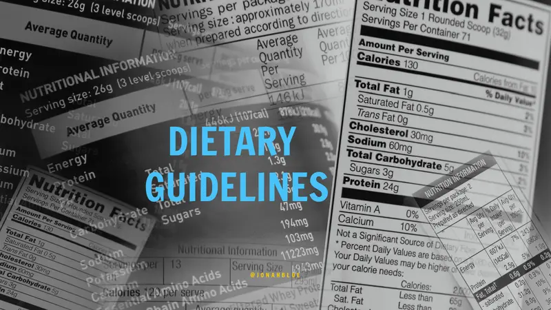 Nutrition information facts on assorted food labels