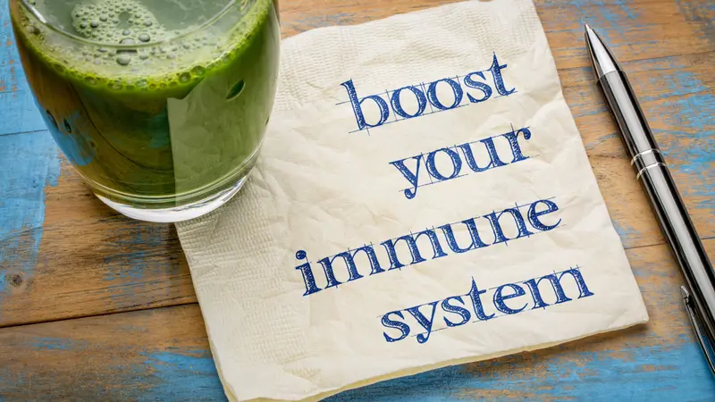 boost your immune system - inspirational handwriting on a napkin boost your immune system - inspirational handwriting on a napkin