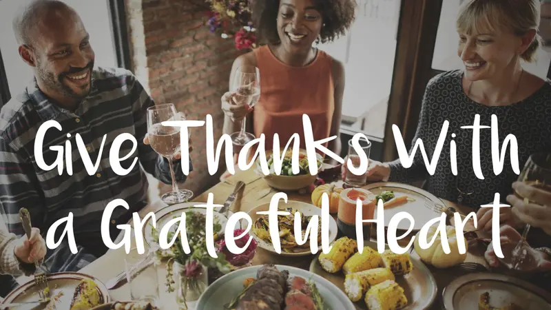 Thanksgiving Blessing Celebrating Grateful Meal Concept