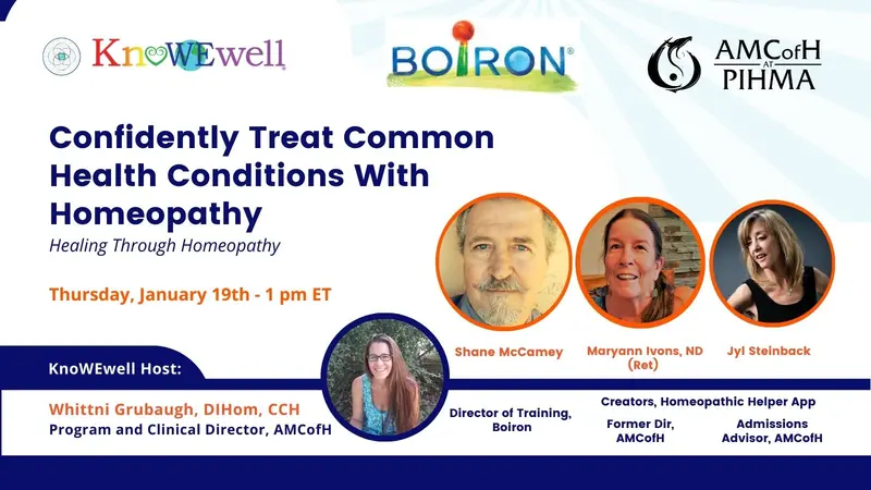 Confidently Treat Common Health Conditions with Homeopathy Healing through Homeopathy banner image