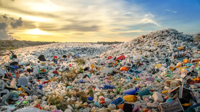 The Perils of Plastic Clothing: Embracing Slow Fashion and Sustainable Fabrics Pile of plastic bottles and containers
