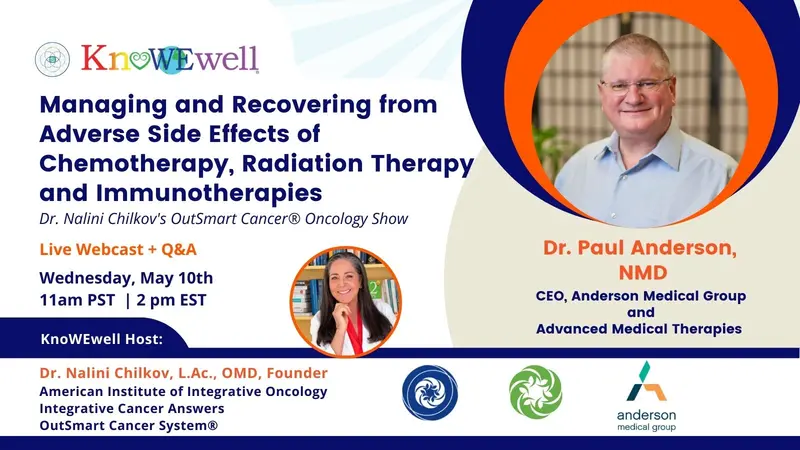 Managing and Recovering from Adverse Side Effects of Chemotherapy, Radiation Therapy and Immunotherapies Dr. Nalini Chilkov's OutSmart Cancer® Oncology Show banner image