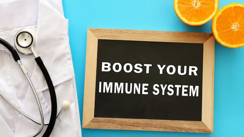 Concept image of boost the immune system Concept image of boost the immune system