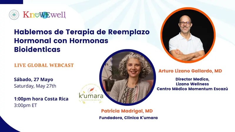 Hablemos de Terapia de Reemplazo Hormonal con Hormonas Bioidenticas Banner del programa en español