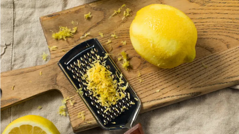 Raw Yellow Organic Lemon Zest Ready to Cook With