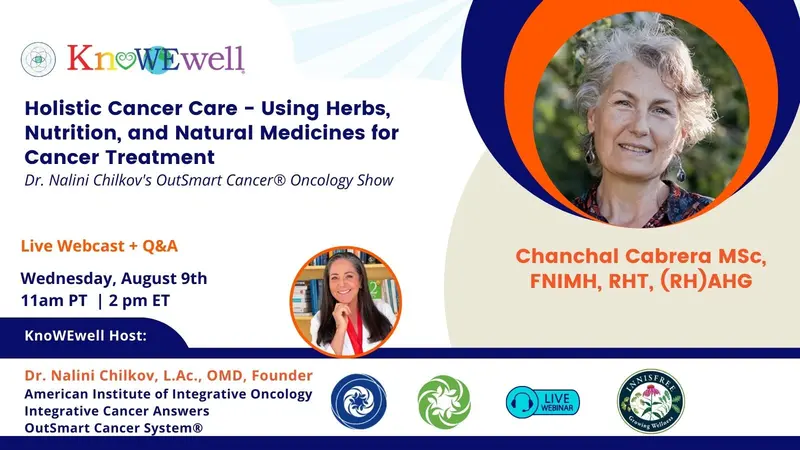 Banner: Dr. Nalini Chilkov's OutSmart Cancer® Oncology Show: Holistic Cancer Care - Using Herbs, Nutrition, and Natural Medicines for Cancer Treatment