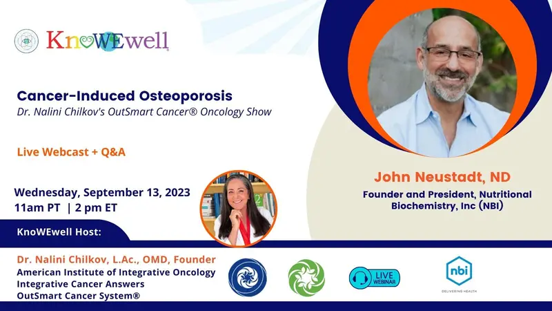 Dr. Nalini Chilkov's OutSmart Cancer® Oncology Show: Cancer-Induced Osteoporosis Banner: Dr. Nalini Chilkov's OutSmart Cancer® Oncology Show: Cancer-Induced Osteoporosis