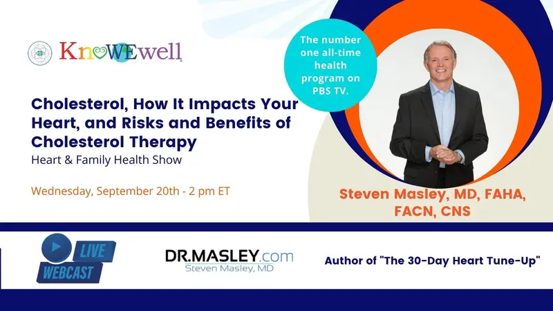 Cholesterol, How It Impacts Your Heart, and Risks and Benefits of Cholesterol Therapy: Heart and Family Health Show Banner: Cholesterol, How It Impacts Your Heart, and Risks and Benefits of Cholesterol Therapy: Heart and Family Health Show